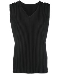 schwarzes Trägershirt von Homme Plissé Issey Miyake