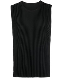 schwarzes Trägershirt von Homme Plissé Issey Miyake