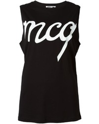 schwarzes Trägershirt von McQ by Alexander McQueen