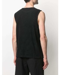 schwarzes Trägershirt von Homme Plissé Issey Miyake