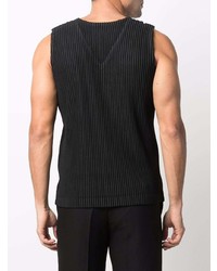 schwarzes Trägershirt von Homme Plissé Issey Miyake