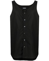 schwarzes Trägershirt von Raf Simons