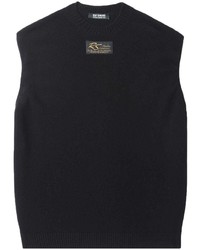 schwarzes Trägershirt von Raf Simons