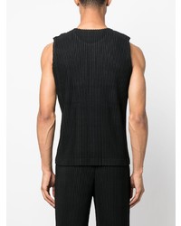 schwarzes Trägershirt von Homme Plissé Issey Miyake