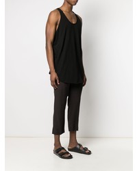 schwarzes Trägershirt von Rick Owens DRKSHDW