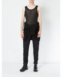 schwarzes Trägershirt von Ann Demeulemeester