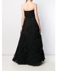 schwarzes Tüll Ballkleid von Marchesa Notte