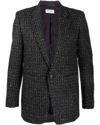 schwarzes Tweed Sakko von Saint Laurent