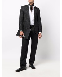 schwarzes Tweed Sakko von Saint Laurent