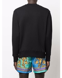 schwarzes und goldenes bedrucktes Sweatshirt von VERSACE JEANS COUTURE