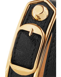 schwarzes und goldenes Lederarmband von Balenciaga