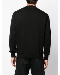 schwarzes und silbernes bedrucktes Sweatshirt von VERSACE JEANS COUTURE
