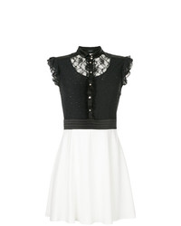 schwarzes und weißes ausgestelltes Kleid von Loveless