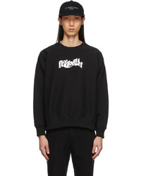 schwarzes und weißes bedrucktes Fleece-Sweatshirt von F-LAGSTUF-F
