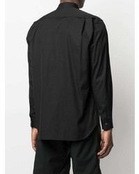 schwarzes und weißes bedrucktes Langarmhemd von Comme Des Garcons SHIRT