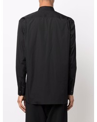 schwarzes und weißes bedrucktes Langarmhemd von Comme Des Garcons SHIRT