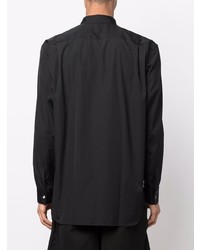 schwarzes und weißes bedrucktes Langarmhemd von Comme Des Garcons SHIRT