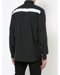 schwarzes und weißes bedrucktes Langarmhemd von Givenchy