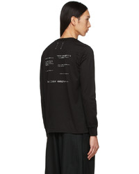 schwarzes und weißes bedrucktes Langarmshirt von TAKAHIROMIYASHITA TheSoloist.