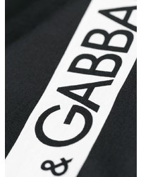 schwarzes und weißes bedrucktes Langarmshirt von Dolce & Gabbana