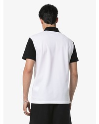 schwarzes und weißes bedrucktes Polohemd von Versace