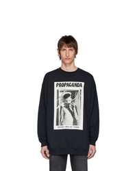 schwarzes und weißes bedrucktes Sweatshirt von Acne Studios