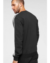 schwarzes und weißes bedrucktes Sweatshirt von adidas