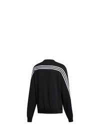 schwarzes und weißes bedrucktes Sweatshirt von adidas Originals