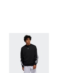 schwarzes und weißes bedrucktes Sweatshirt von adidas Originals