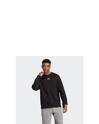 schwarzes und weißes bedrucktes Sweatshirt von adidas Originals