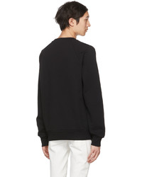 schwarzes und weißes bedrucktes Sweatshirt von Balmain