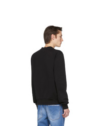 schwarzes und weißes bedrucktes Sweatshirt von Dolce and Gabbana