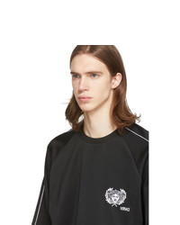 schwarzes und weißes bedrucktes Sweatshirt von Versace Underwear