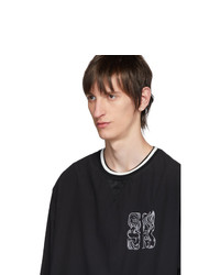 schwarzes und weißes bedrucktes Sweatshirt von Kenzo