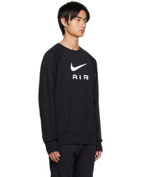 schwarzes und weißes bedrucktes Sweatshirt von Nike