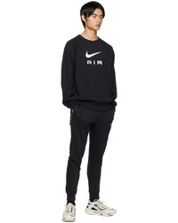 schwarzes und weißes bedrucktes Sweatshirt von Nike