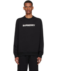 schwarzes und weißes bedrucktes Sweatshirt von Burberry