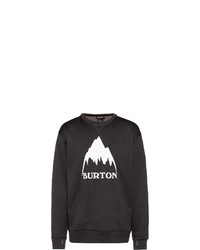 schwarzes und weißes bedrucktes Sweatshirt von Burton