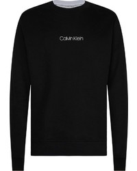 schwarzes und weißes bedrucktes Sweatshirt von Calvin Klein
