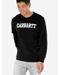 schwarzes und weißes bedrucktes Sweatshirt von Carhartt WIP