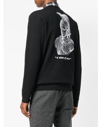 schwarzes und weißes bedrucktes Sweatshirt von McQ Alexander McQueen