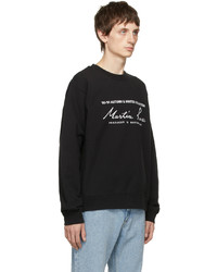 schwarzes und weißes bedrucktes Sweatshirt von Martine Rose