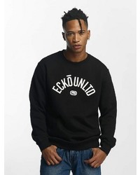 schwarzes und weißes bedrucktes Sweatshirt von Ecko Unltd.
