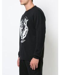 schwarzes und weißes bedrucktes Sweatshirt von Undercover