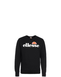 schwarzes und weißes bedrucktes Sweatshirt von Ellesse