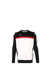 schwarzes und weißes bedrucktes Sweatshirt von erima