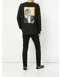 schwarzes und weißes bedrucktes Sweatshirt von Undercover