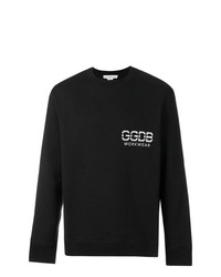 schwarzes und weißes bedrucktes Sweatshirt von Golden Goose Deluxe Brand