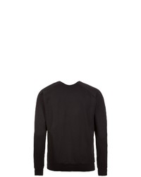 schwarzes und weißes bedrucktes Sweatshirt von Hummel
