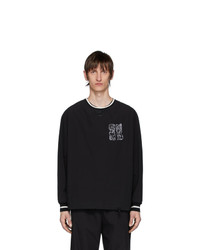 schwarzes und weißes bedrucktes Sweatshirt von Kenzo
